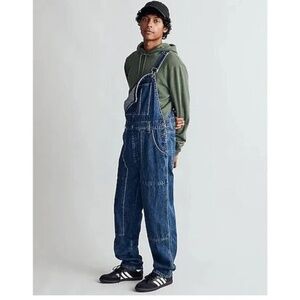 NWT Madewell Men's Denim Workwear Overalls in Raymont Wash Size Large